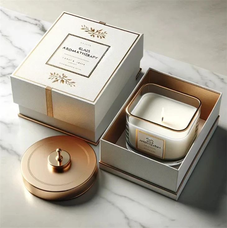 Customized Logo Colourful Luxury Fancy Candle Diffuser Jars With Lid And Boxes Packaging 10oz Candle Packaging Box And Paper Bag