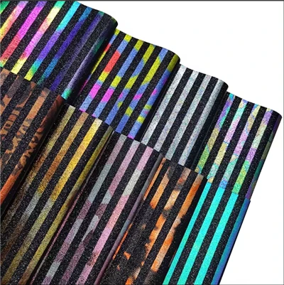 Dath ag Athrú Leathar Sintéiseach Rainbow Fine Glitter